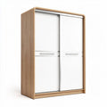 Armadio in legno con ante scorrevoli bianche dimensioni 100 x 60 x 200cm