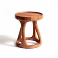 Tavolino in legno massello colore naturale diametro 40 cm altezza 45 cm