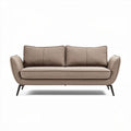 Divano moderno in tessuto beige con struttura in metallo 200 x 90 x 85cm